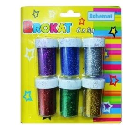 Opakowanie Brokat metaliczny 6 kolorów x 9g