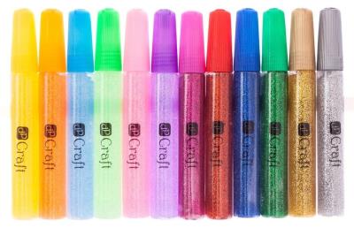 Opakowanie Brokat w kleju 12 kolorów