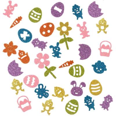 Opakowanie Brokatowe naklejki wielkanocne kształty z pianki