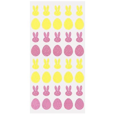 Opakowanie Brokatowe naklejki zajączek, jajko z pianki