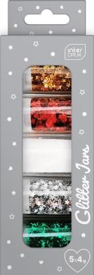 Opakowanie Brokatowe ozdoby do dekoracji Winter 5 sztuk