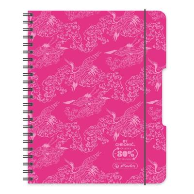 Brulion na spirali A4/80K kratka różowy (2szt). Wydawca: HERLITZ. SmakLiter.pl Opakowanie Brulion na spirali A4/80K kratka różowy (2szt)