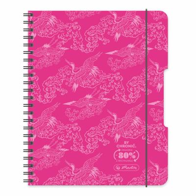 Brulion na spirali A5/80K kratka różowy (2szt). Wydawca: HERLITZ. SmakLiter.pl Opakowanie Brulion na spirali A5/80K kratka różowy (2szt)