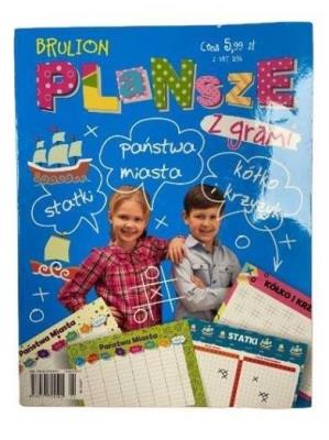 Brulion - plansze z grami. Autor:   Praca zbiorowa. SmakLiter.pl Okładka książki Brulion - plansze z grami