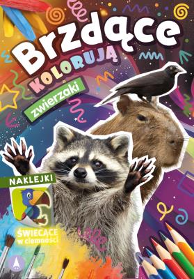 Okładka książki Brzdące kolorują. Zwierzaki (naklejki świecące w c