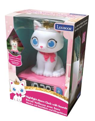 Opakowanie Budzik cyfrowy z lampką nocną Kot i efektami dźwiękowymi RL800KT