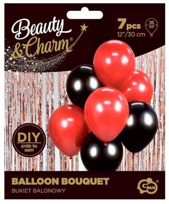 Opakowanie Bukiet balonowy Beauty&Charm czerwono-.. 30cm 7szt