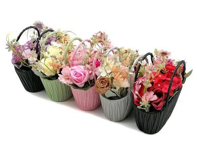 Opakowanie Bukiet kwiatów w koszyczku MIX