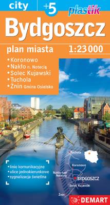 Okładka książki Bydgoszcz + 5 plan miasta