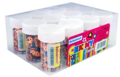 Opakowanie Cekiny 7mm pomarańczowe 12 x 7g