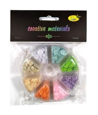 Opakowanie Cekiny 8 kolorów pastelowych 6mm 40g