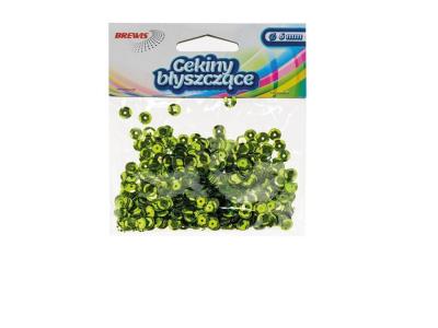 Cekiny błyszczące B 100 jasny zielony. Wydawca: Brewis. SmakLiter.pl Opakowanie Cekiny błyszczące B 100 jasny zielony