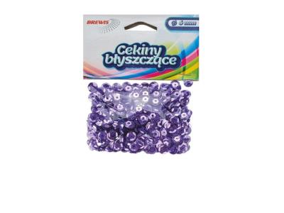 Cekiny błyszczące B 160 fioletowy. Wydawca: Brewis. SmakLiter.pl Opakowanie Cekiny błyszczące B 160 fioletowy