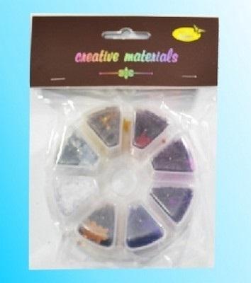 Opakowanie Cekiny kwiatki 8 kolorów 6mm 40g