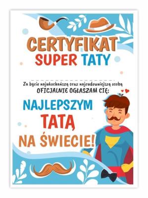 Opakowanie Certyfikat A4 Super Taty 10szt