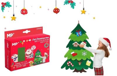 Choinka DIY z filcu z 8 ozdobami. Wydawca: MP Main Paper. SmakLiter.pl Opakowanie Choinka DIY z filcu z 8 ozdobami