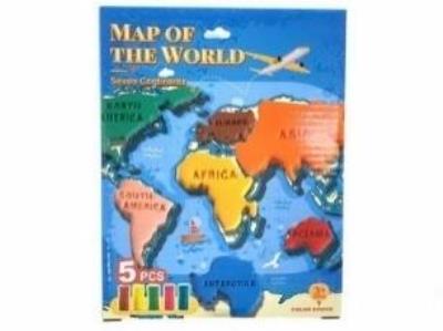 Opakowanie Ciastolina Mapa świata 5 kolorów