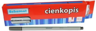 Opakowanie Cienkopis 0,4mm szary (10szt)