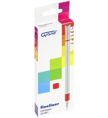 Opakowanie Cienkopis GR-380 czerwony (12szt) GRAND