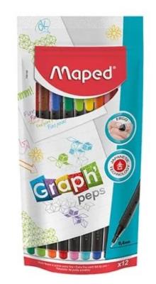 Opakowanie Cienkopis Graph Peps 12 kolorów MAPED
