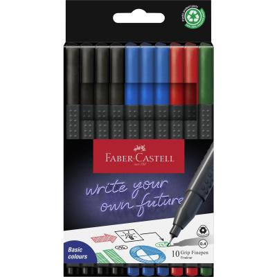 Opakowanie Cienkopis Grip 10 kolorów FABER CASTELL