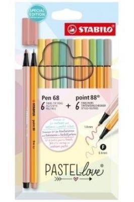 Opakowanie Cienkopis Point 88 Flam Pen 68 pastellove 12szt
