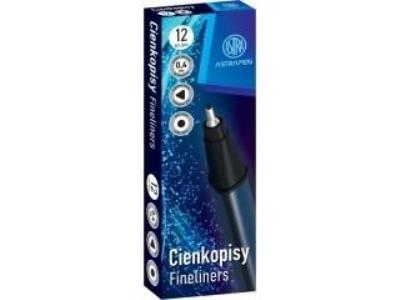 Opakowanie Cienkopis trójkątny czarny (12szt) ASTRA