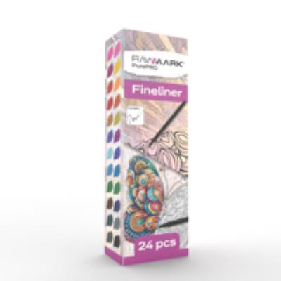 Opakowanie Cienkopisy Finliner Rawmark 24 kolory