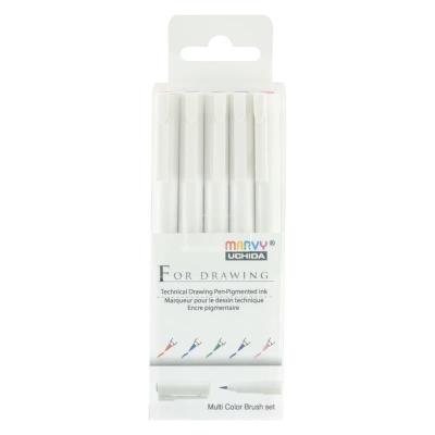 Opakowanie Cienkopisy graficzne z końcówką pędzelkowatą 5szt