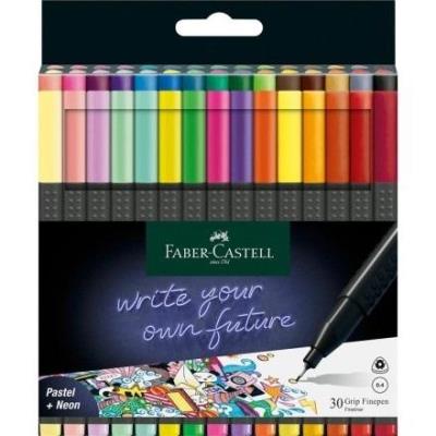 Opakowanie Cienkopisy Grip 30 kolorów FABER CASTELL