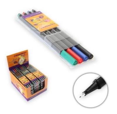 Opakowanie Cienkopisy trójkątne 4 kolory