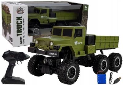 Opakowanie Ciężarówka wojskowa 6x6 RC zielona