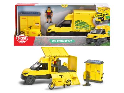 CITY Zestaw z pojazdem DHL 25cm. Wydawca: Dickie Toys. SmakLiter.pl Opakowanie CITY Zestaw z pojazdem DHL 25cm