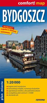 Comfort!map Bydgoszcz 1:20 000 laminat. Autor:   Praca zbiorowa. SmakLiter.pl Okładka książki Comfort!map Bydgoszcz 1:20 000 laminat