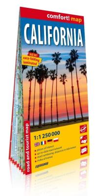 Comfort! map California 1:250 000 w.2025. Autor: Opracowanie zbiorowe. SmakLiter.pl Okładka książki Comfort! map California 1:250 000 w.2025