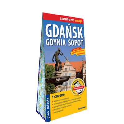 Comfort! map Gdańsk Gdynia Sopott plan miasta. Autor:   Praca zbiorowa. SmakLiter.pl Okładka książki Comfort! map Gdańsk Gdynia Sopott plan miasta