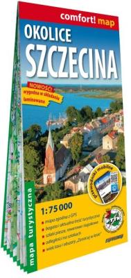 Comfort! map Okolice Szczecina 1:75 000. Autor:   Praca zbiorowa. SmakLiter.pl Okładka książki Comfort! map Okolice Szczecina 1:75 000