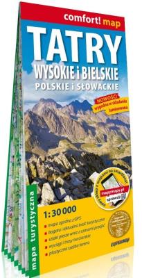 Okładka książki Comfort!map Tatry Wysokie i Bielskie 1:30 000 lam.