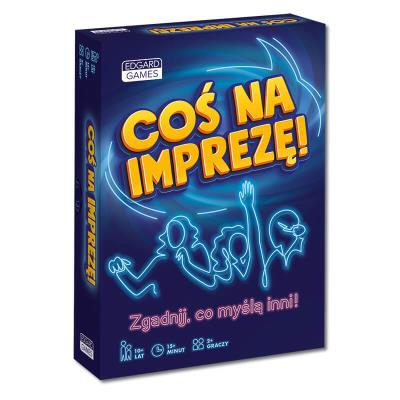 Coś na imprezę! Zgadnij, co myślą inni! Edgard Games. Autor: Szewczyk Michał, Wójcicki Jarosław. SmakLiter.pl Okładka książki Coś na imprezę! Zgadnij, co myślą inni! Edgard Games
