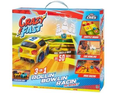 Opakowanie Crazy Fast 3-in-1 Rollin Bowlin Racin Playset