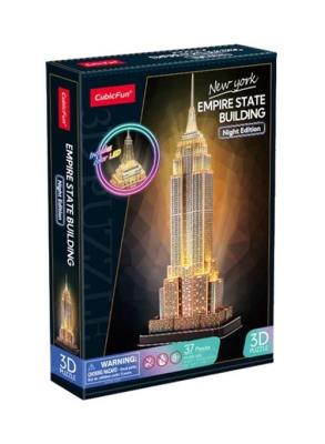 Cubic Fun Puzzle 3D Empire State Building (wersja nocna). Wydawca: Cubic Fun. SmakLiter.pl Opakowanie Cubic Fun Puzzle 3D Empire State Building (wersja nocna)