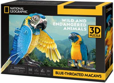 Cubic Fun Puzzle 3D National Geographic Zagrożone zwierzęta - Ara Szafirowa. Wydawca: Cubic Fun. SmakLiter.pl Opakowanie Cubic Fun Puzzle 3D National Geographic Zagrożone zwierzęta - Ara Szafirowa