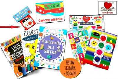 Ćwiczę pisanie 3-6 lat. Zestaw 3 książek z dodatka. Autor: Wileńska Agnieszka. SmakLiter.pl Okładka książki Ćwiczę pisanie 3-6 lat. Zestaw 3 książek z dodatka