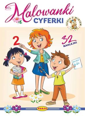 Cyferki. Malowanki. Seria z misiem. Autor: Kruszewski Włodzimierz, Ernest Błędowski. SmakLiter.pl Okładka książki Cyferki. Malowanki. Seria z misiem