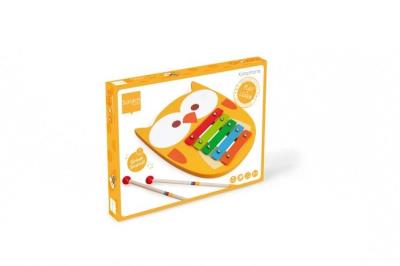 Cymbałki Sówka Lou. Wydawca: Scratch. SmakLiter.pl Opakowanie Cymbałki Sówka Lou