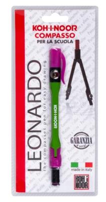 Cyrkiel metalowy Leonardo H7000BL. Wydawca: Koh-I-Noor. SmakLiter.pl Opakowanie Cyrkiel metalowy Leonardo H7000BL