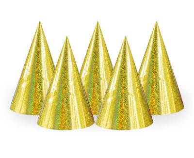 Opakowanie Czapeczki holograficzne złote 100szt