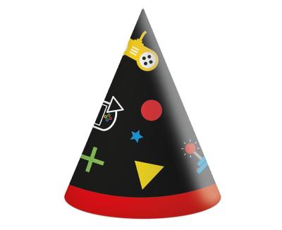 Opakowanie Czapeczki papierowe Gaming Party 6szt