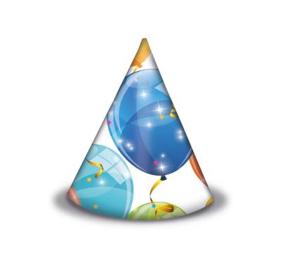 Opakowanie Czapeczki papierowe Sparkling Balloons 6szt