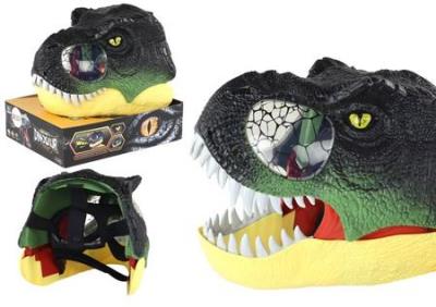Opakowanie Czarna maska dinozaura regulowana światło dźwięk